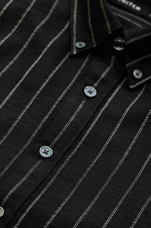 Black Stripes Regular Fit Shirt