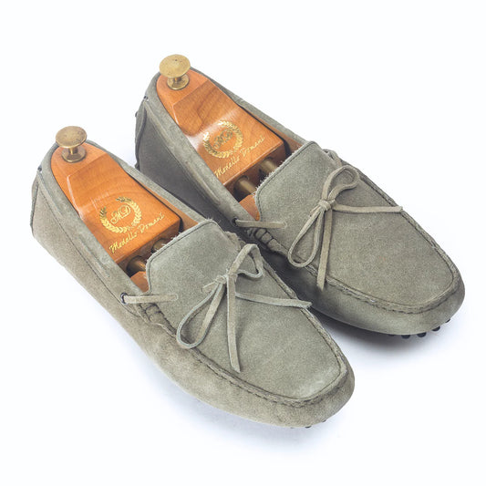 Gommino Suede Bow Loafers (Rust Antique Grey - Limited Edition)
