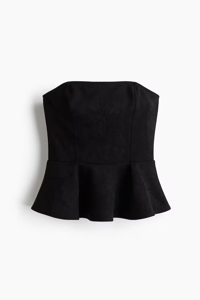 Bandeau peplum top