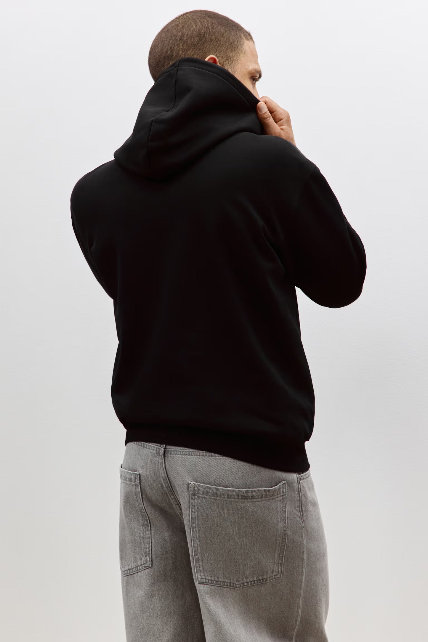 Loose Fit Hoodie ( Black )