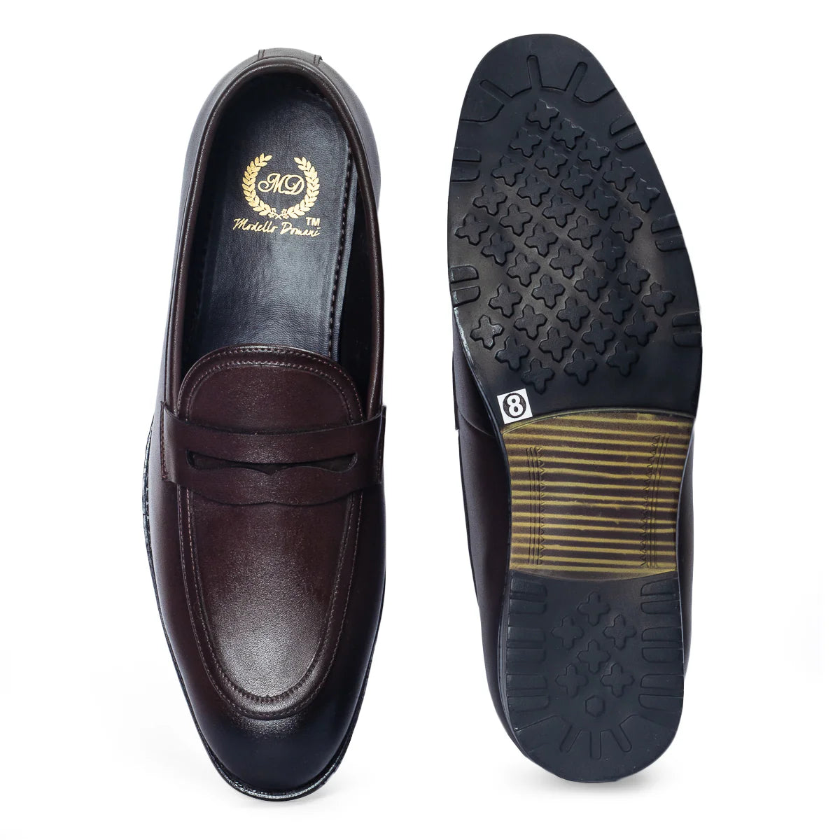 Italian Cut Penny Slipons (Cherry Brown)