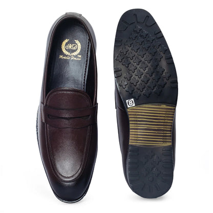 Italian Cut Penny Slipons (Cherry Brown)