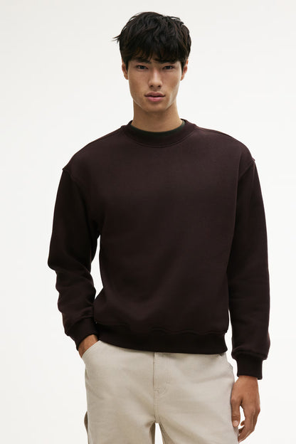 Loose Fit Sweatshirt ( Brown )