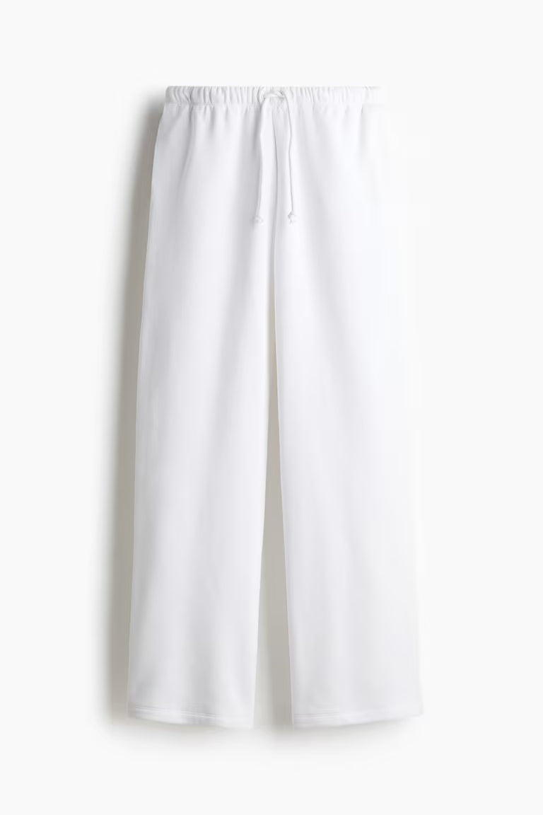Wide Joggers - White