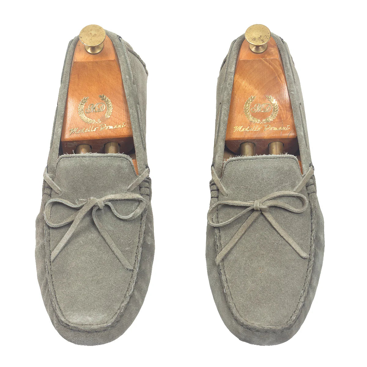 Gommino Suede Bow Loafers (Rust Antique Grey - Limited Edition)