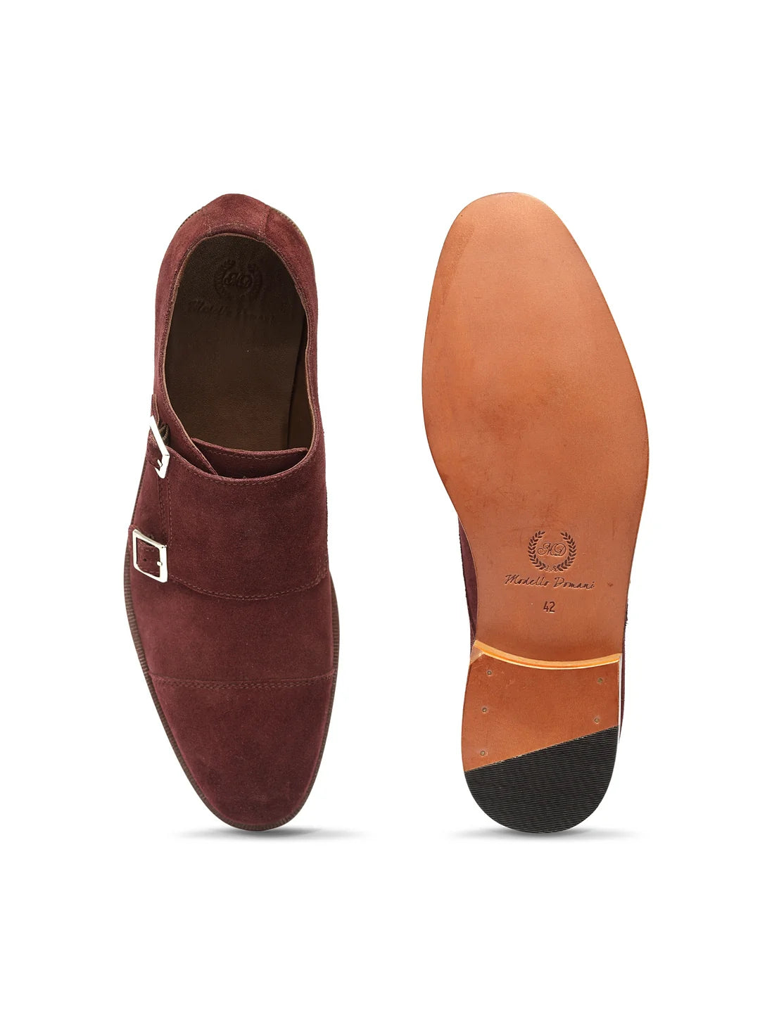 Spanish Cut Suede Dual Monkstraps