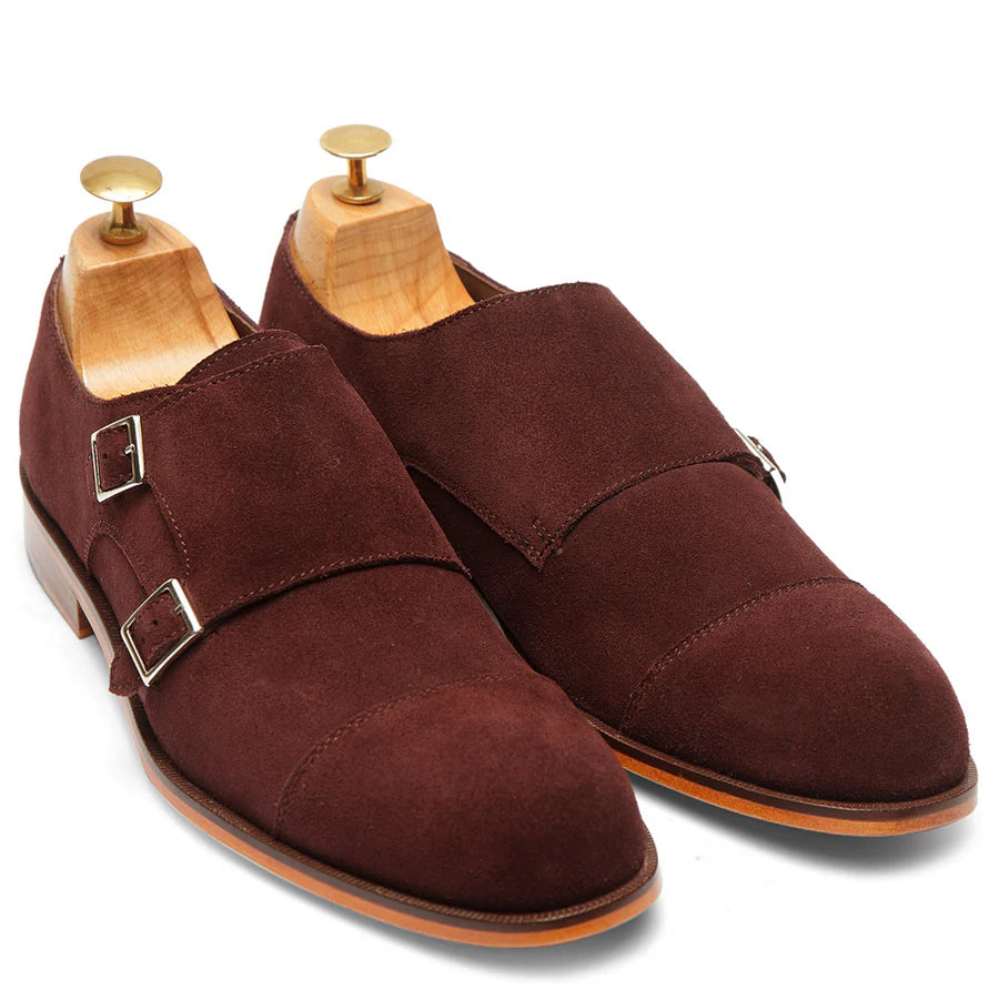 Spanish Cut Suede Dual Monkstraps