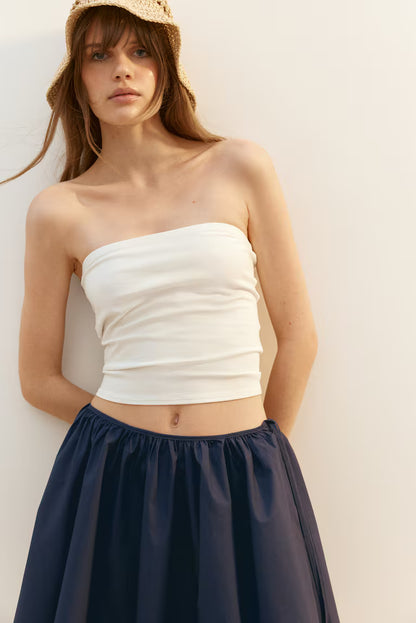 Tie-detail circular mini skirt