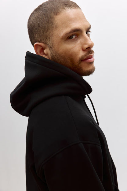 Loose Fit Hoodie ( Black )
