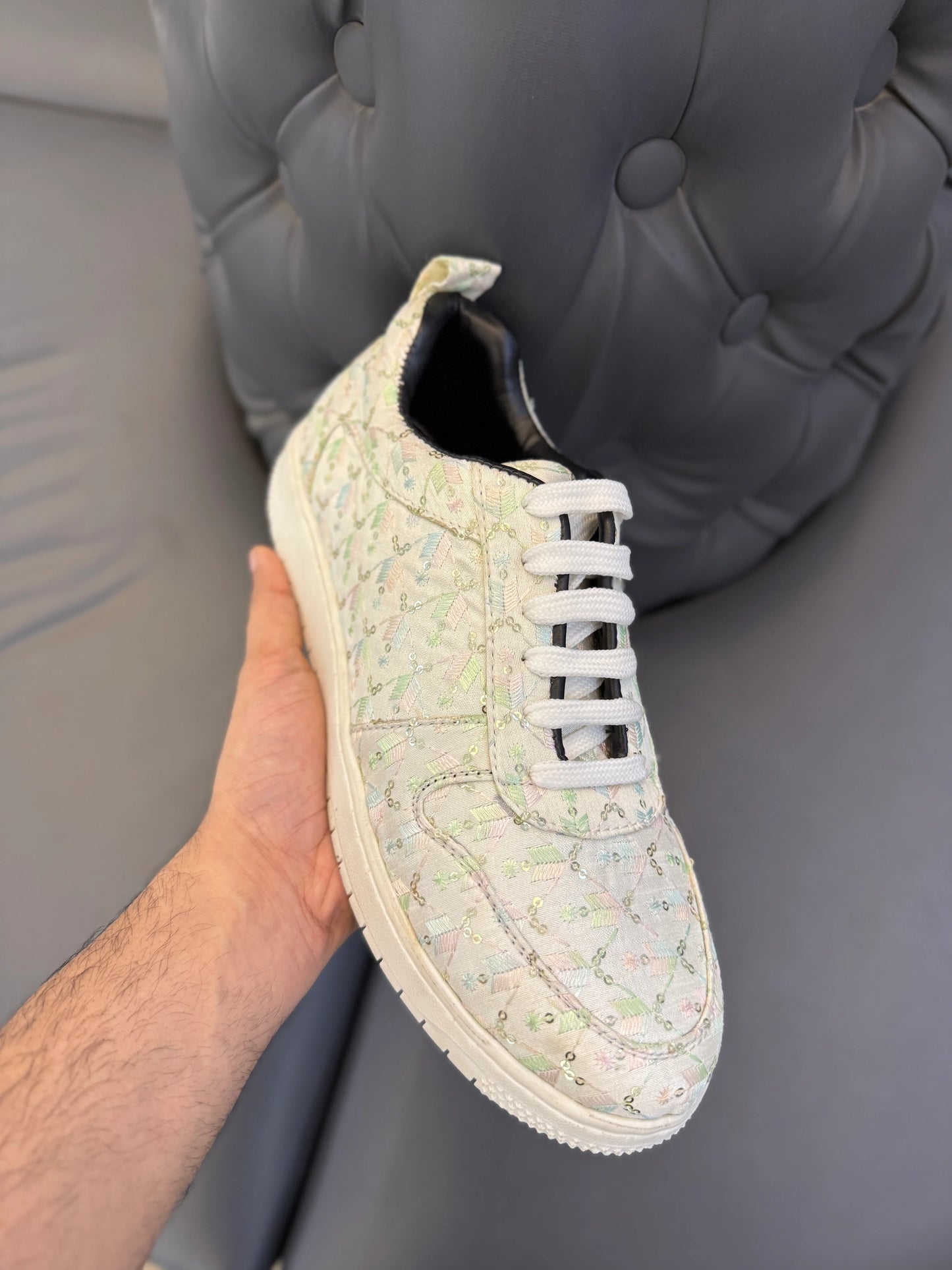 DOMS Comfort Leather Sneakers (White)