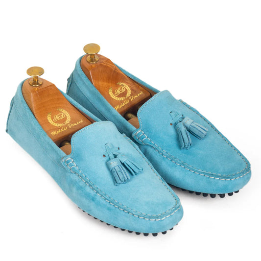 Gommino Suede Tassel Loafers (Limited Edition Sky Blue)