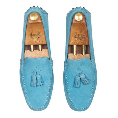 Gommino Suede Tassel Loafers (Limited Edition Sky Blue)