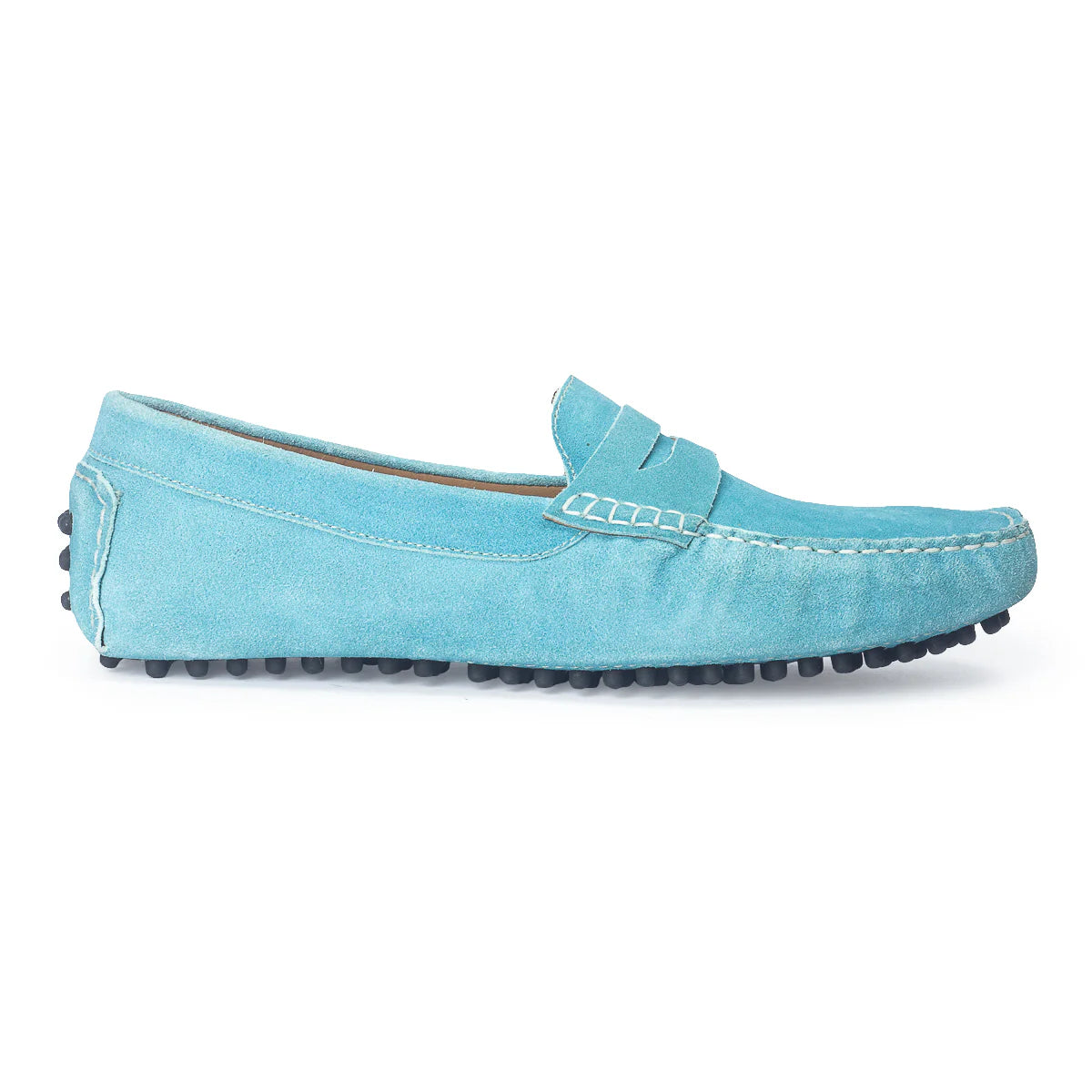 Gommino Suede Penny Loafers (Sky Blue)