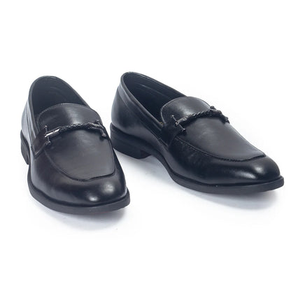 Italian Cut Knot Buckle Slipons (Black)
