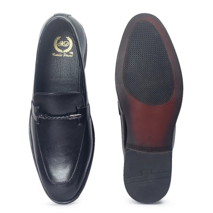 Italian Cut Knot Buckle Slipons (Black)