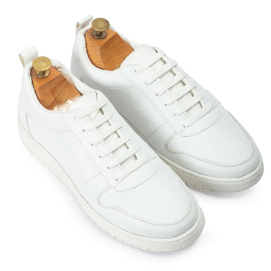 DOMS Comfort Leather Sneakers (White)