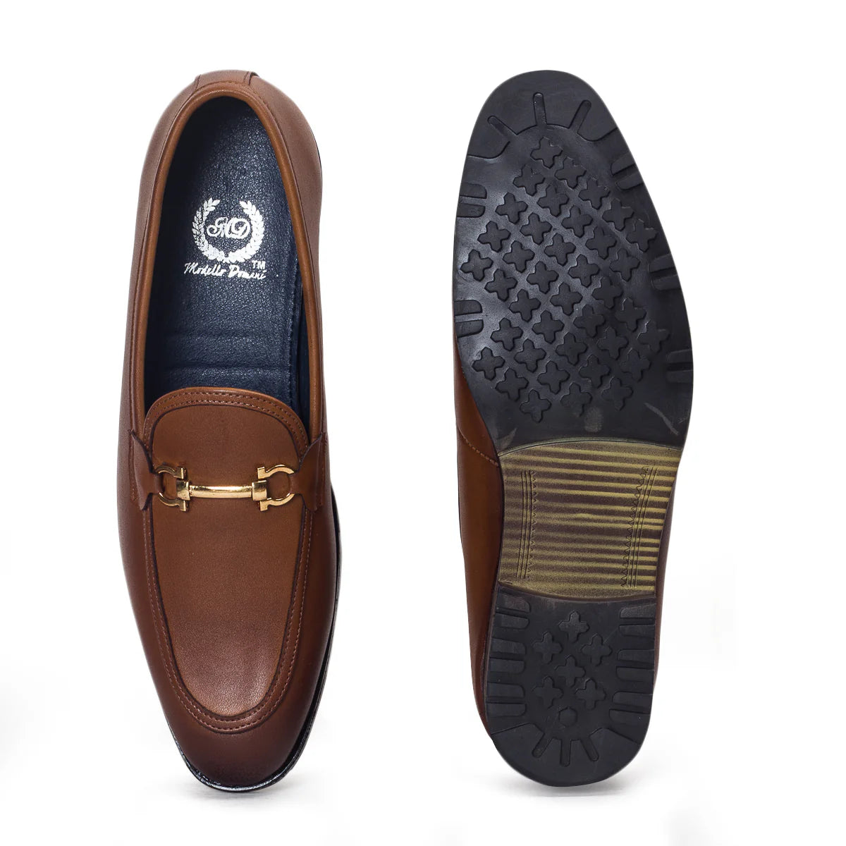 Italian Cut Buckle Slipons (Tan)