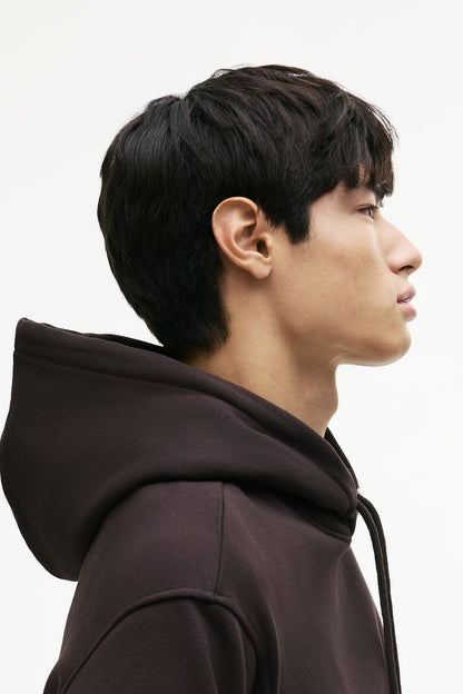 Loose Fit Hoodie ( Dark Brown )