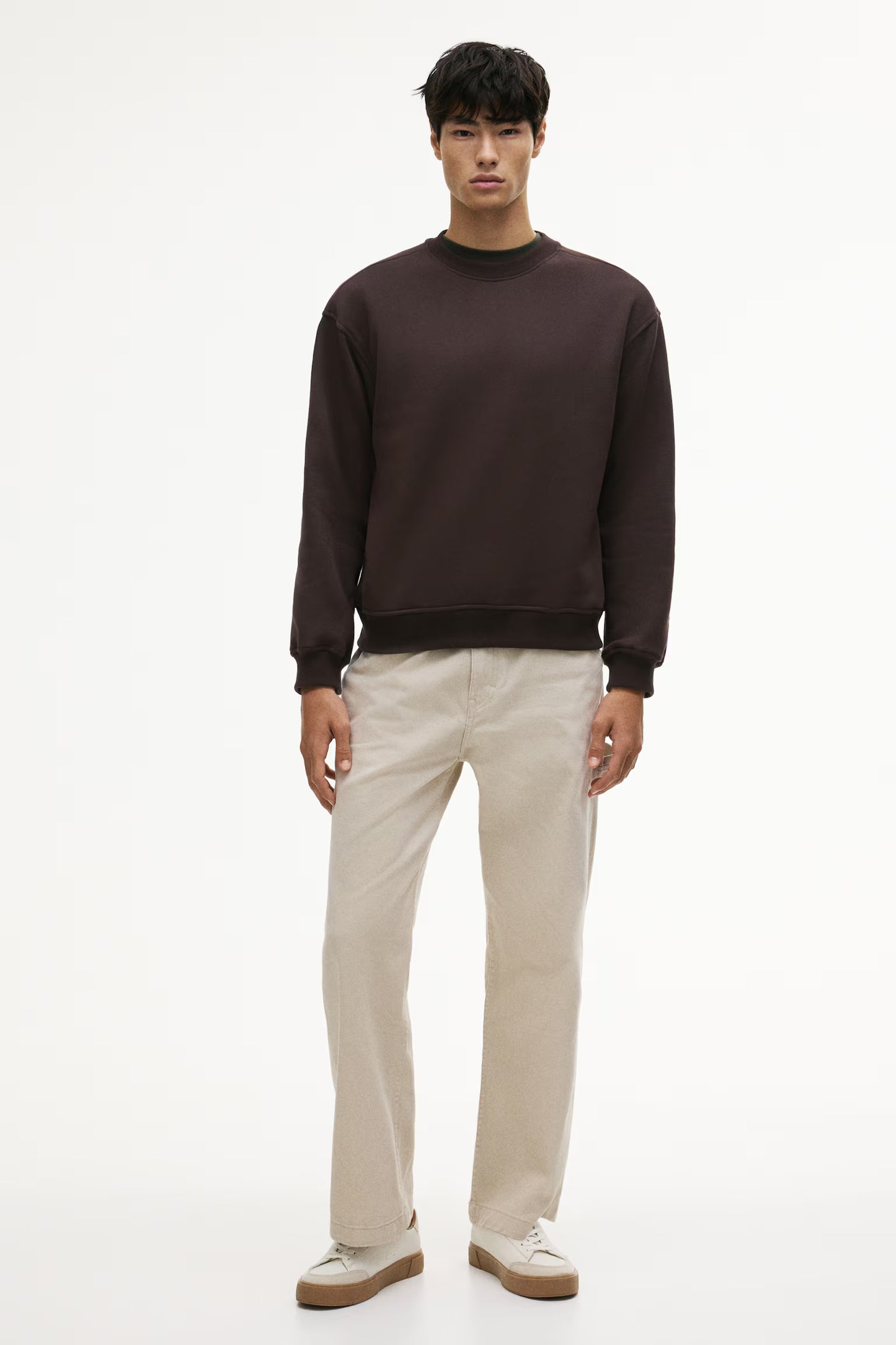 Loose Fit Sweatshirt ( Brown )