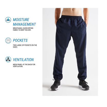 Men Gym Trackpants Joggers Slim Fit - Asphalt Blue