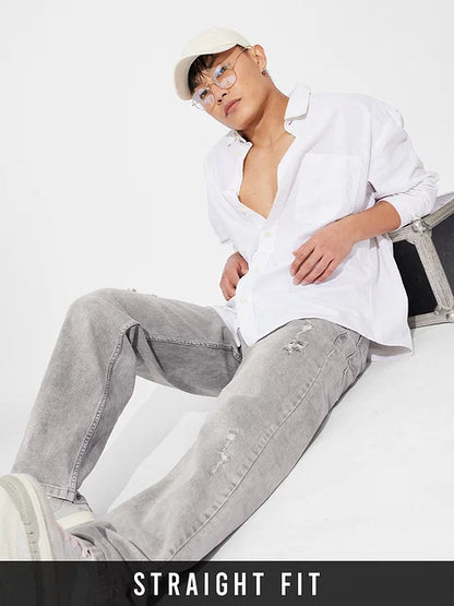 Denim: Granite Grey (Straight Fit)