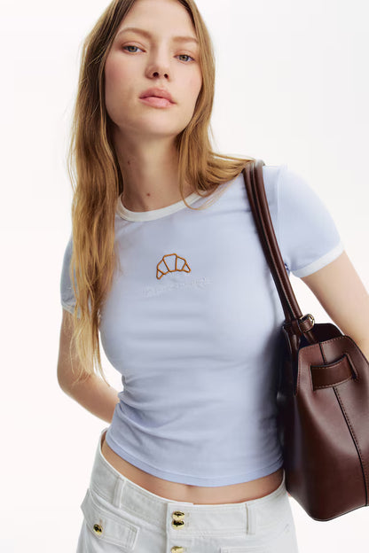 Fitted cotton T-shirt