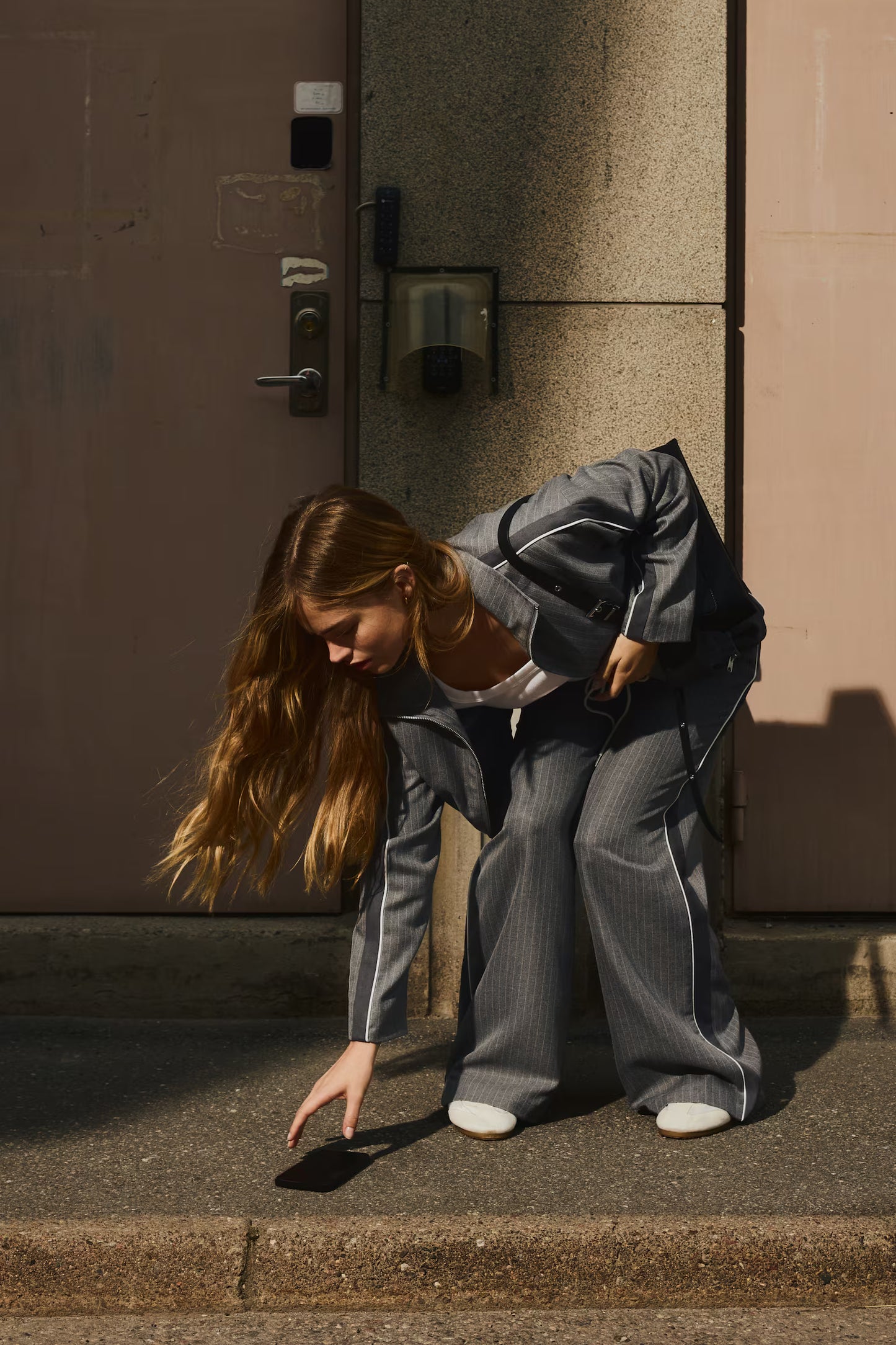 Wide drawstring trousers