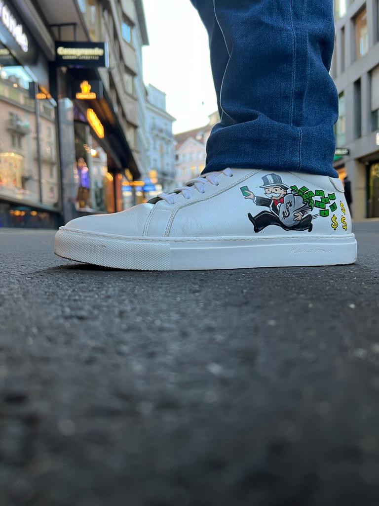 DOMS Comfort Leather Sneakers (White)