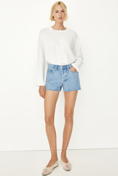 High Denim Shorts