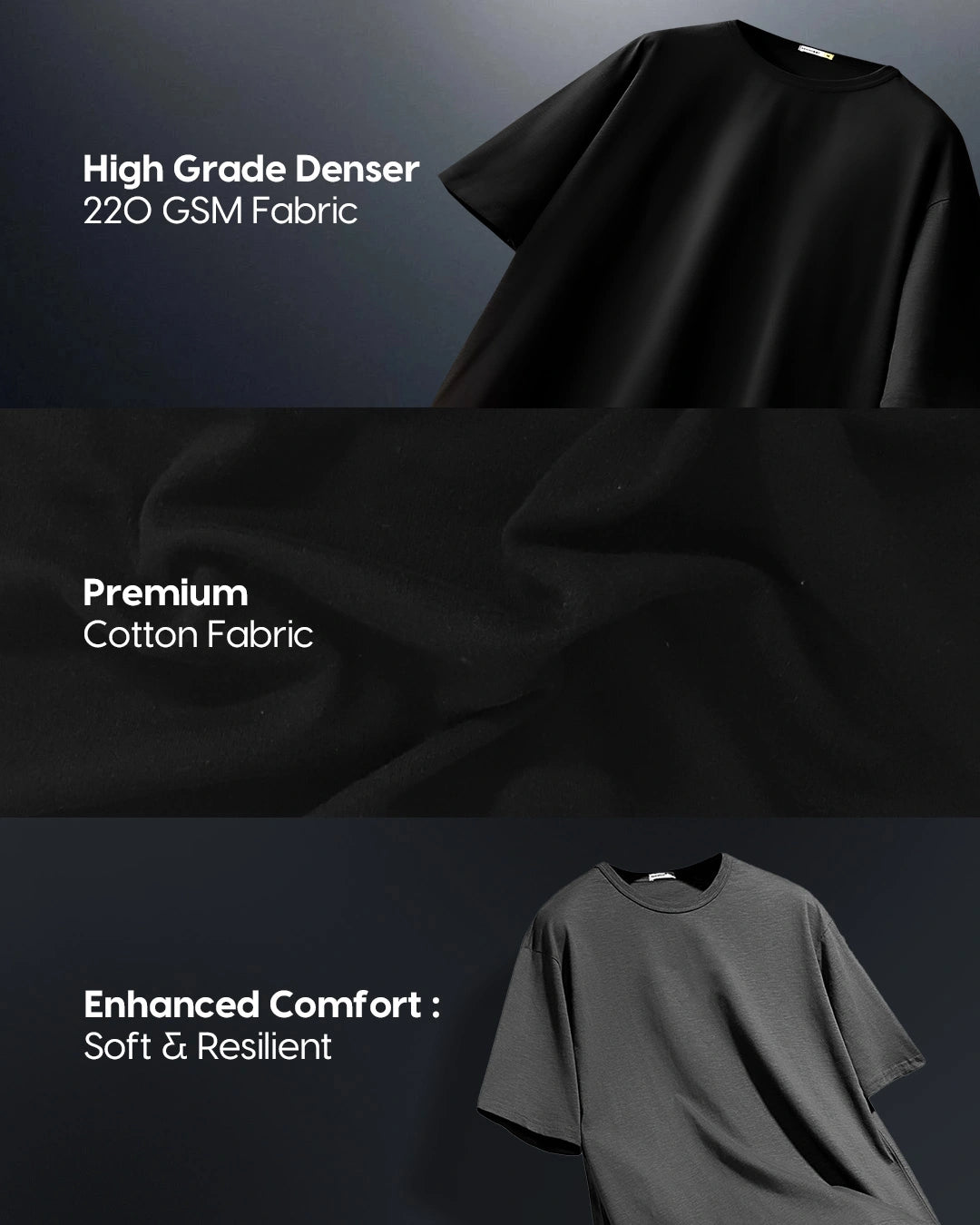 Men's Black Storm Trooper Graphic Printed Oversized T-shirt