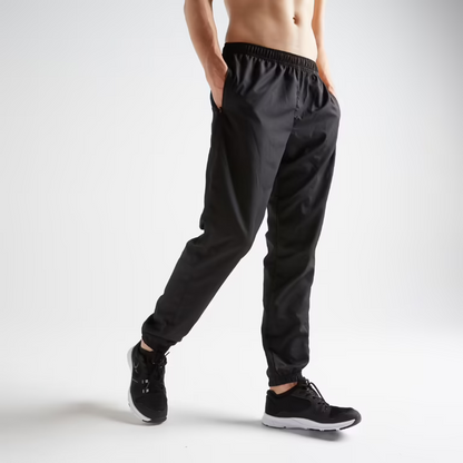Men Gym Trackpants Joggers Slim Fit - Smoked Black