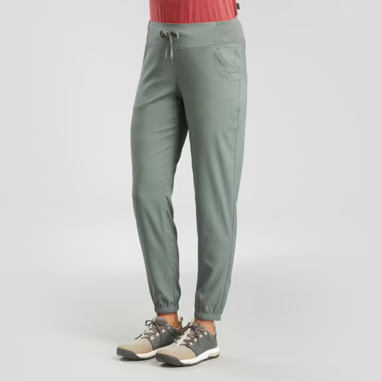 Women Comfort Fit Pant with Wide Waistband Khaki - NH100