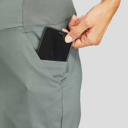 Women Comfort Fit Pant with Wide Waistband Khaki - NH100