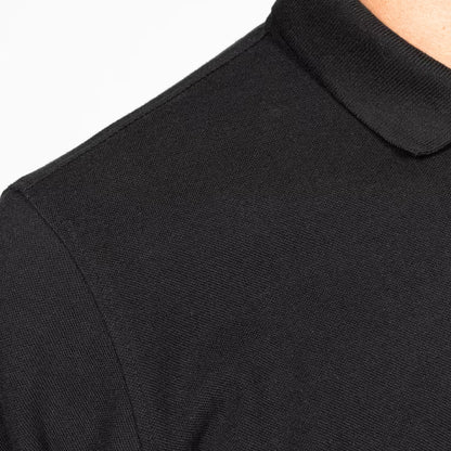 Men’s golf cotton short-sleeved polo shirt - MW100 black