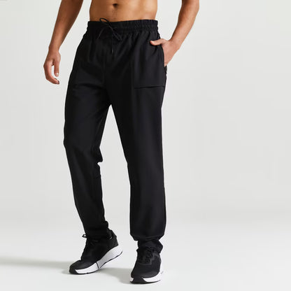 Stretchable, Quick Dry, Zip Pocket,Convertible Jog Fit- Mens Gym Trackpant Black