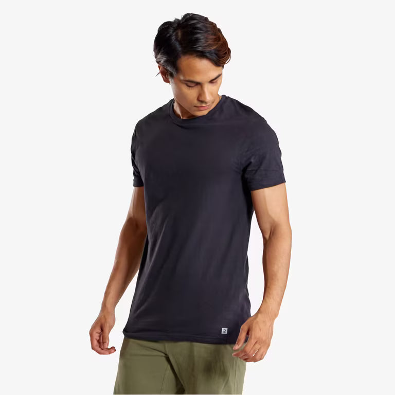 Men's Tshirt Regular Fit For Light Activity-Black