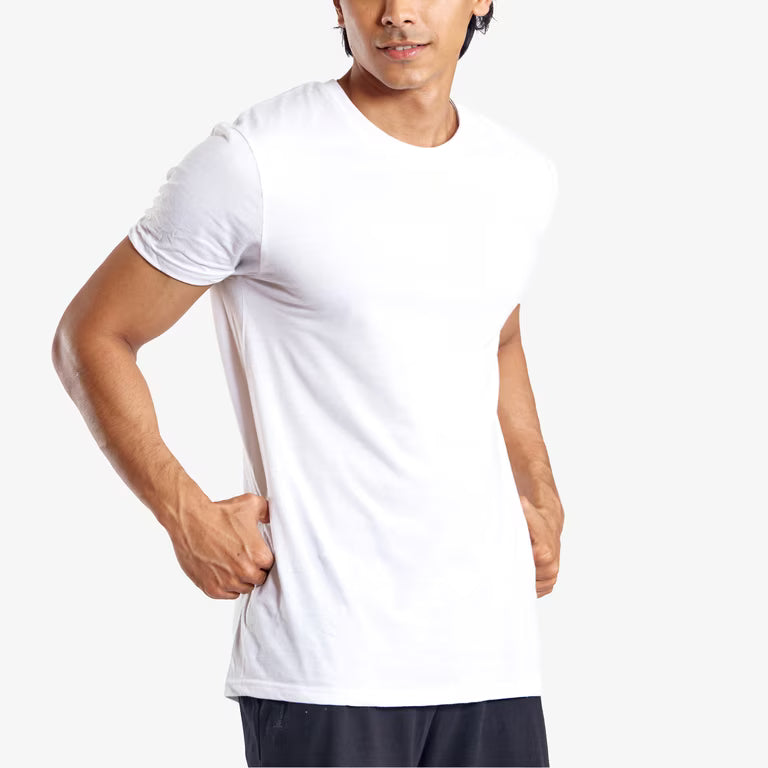 Men's Tshirt Regular Fit For Light Activity-White
