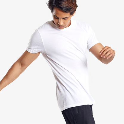 Men's Tshirt Regular Fit For Light Activity-White