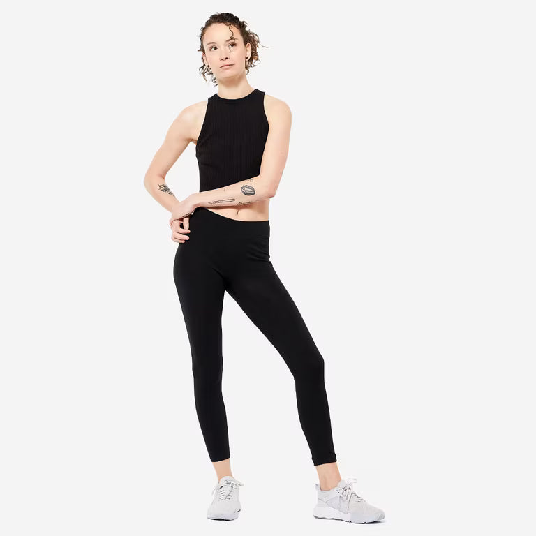 Women's Trackpants for Gym 7/8 500-Black