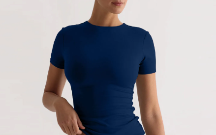 Navy Blue Round Neck Regular Tshirt