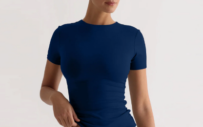 Navy Blue Round Neck Regular Tshirt