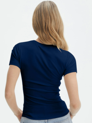 Navy Blue Round Neck Regular Tshirt