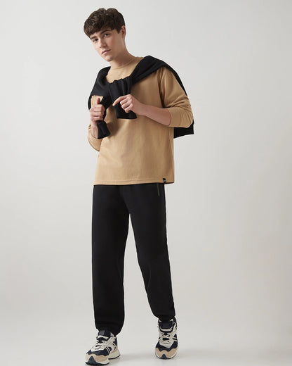 Men's Black Oversized Joggers