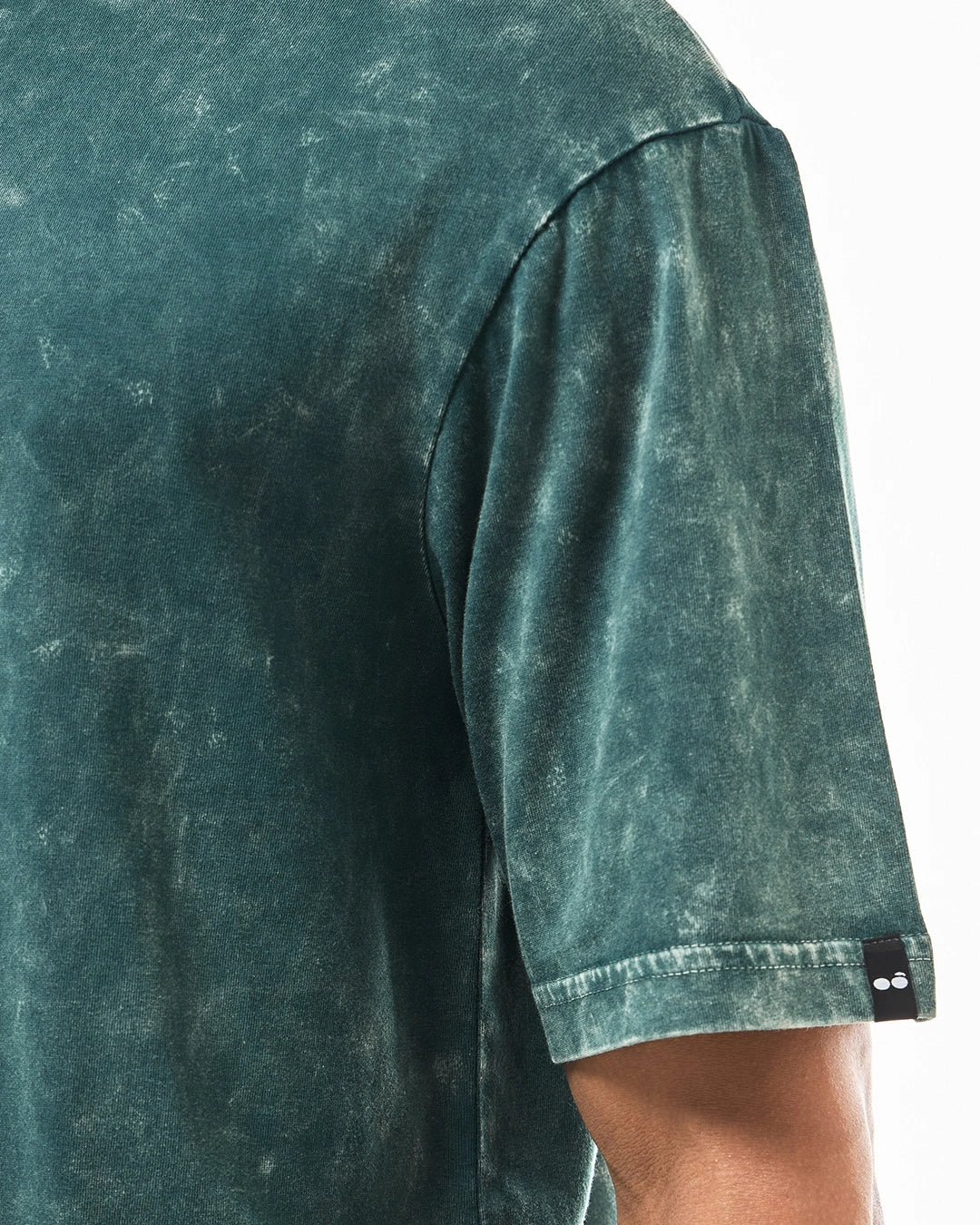 Men's Green Oversized Acid Wash T-shirt