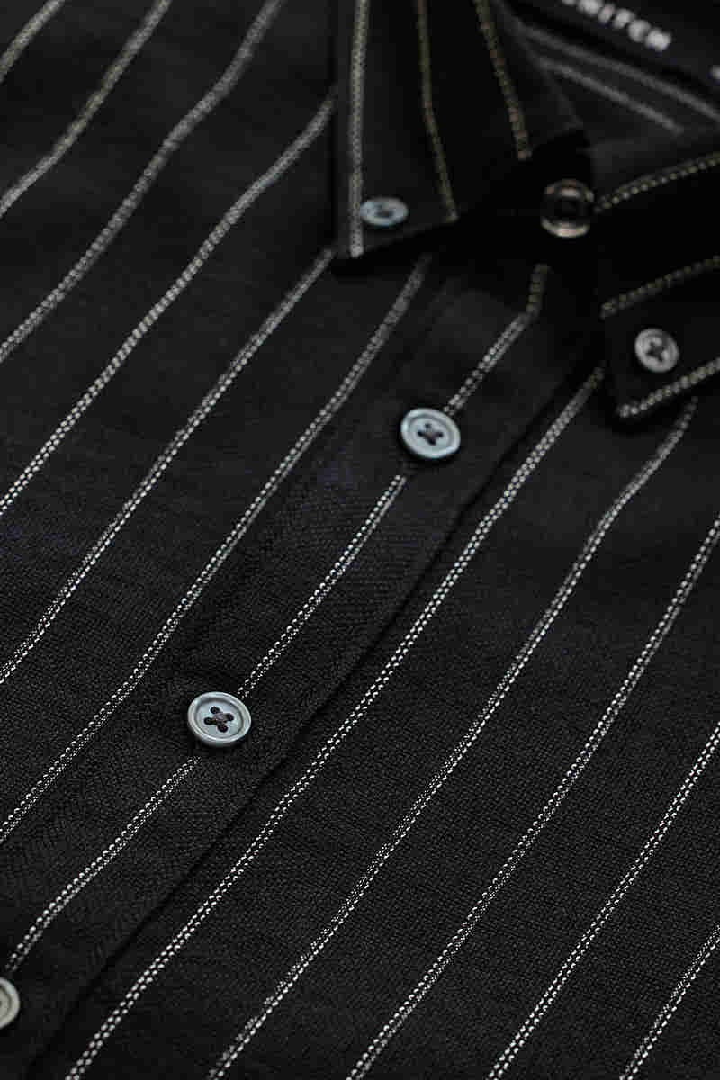 Black Stripes Regular Fit Shirt
