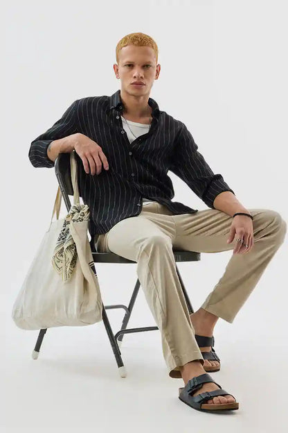 Black Stripes Regular Fit Shirt