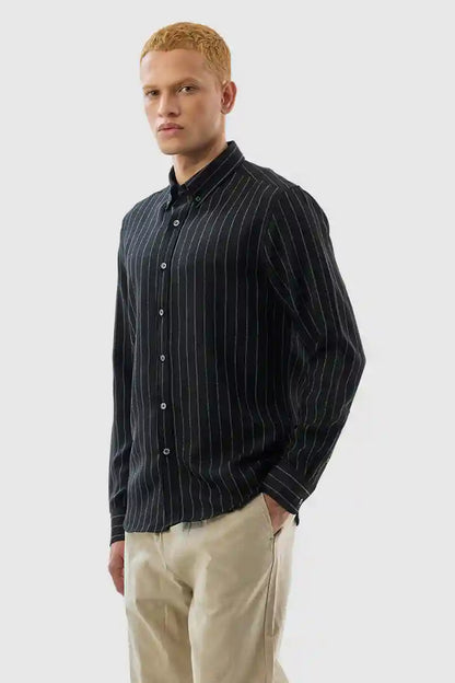 Black Stripes Regular Fit Shirt
