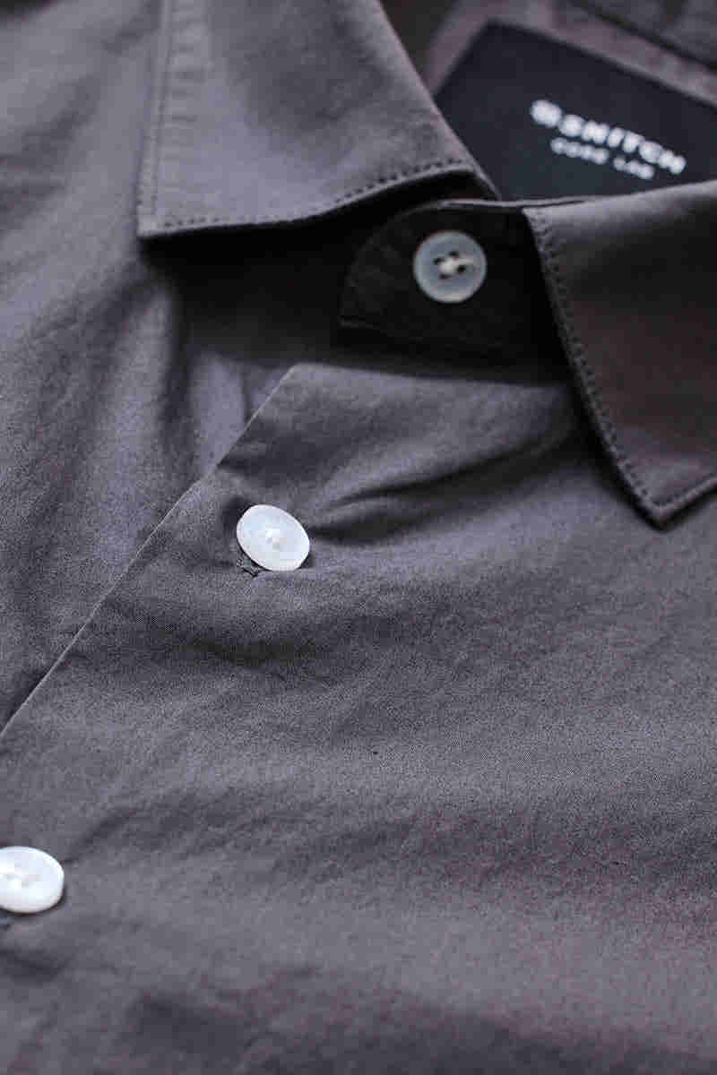 Core Lab Charcoal Grey Plain Slim Fit Shirt