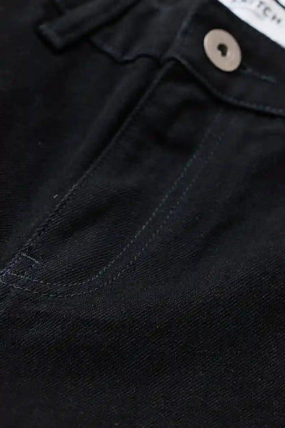 Black Mid Rise Loose Fit Jeans