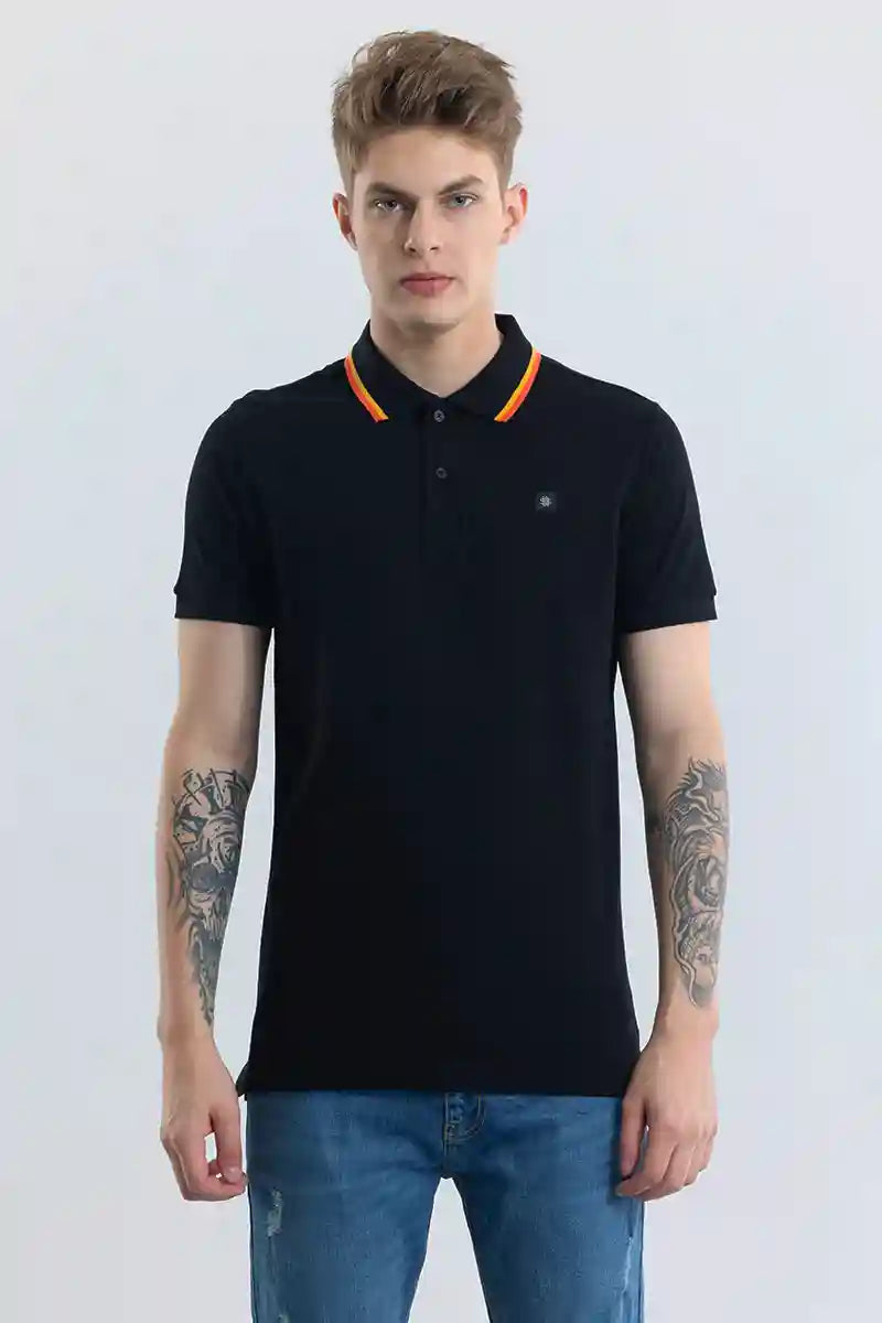 Nadia Black Polo T-Shirt